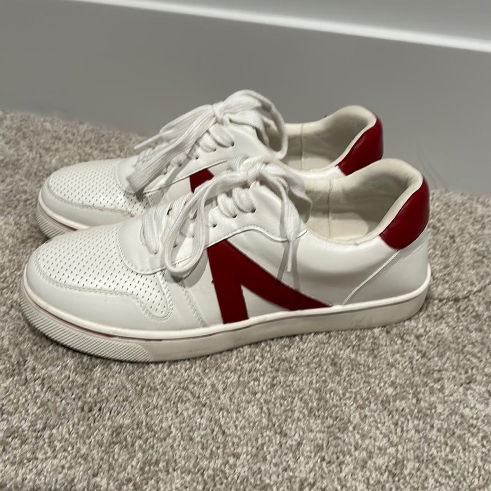 White and Red Mia Sneaker